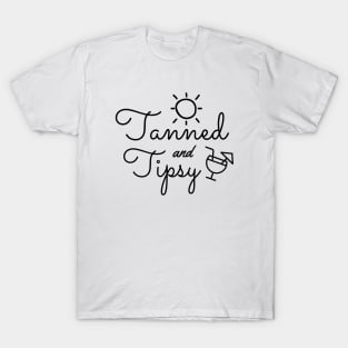 tanned and tipsy shirt, summer shirt, beach shirt, gift for unisex T-Shirt